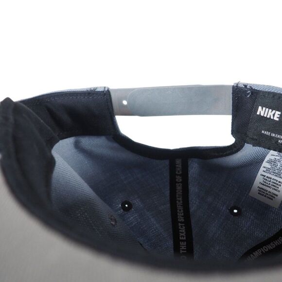 Nike True "Fly" Wool / Faux Leather Snapback Hat Grey / Red OS - Picture 6 of 8